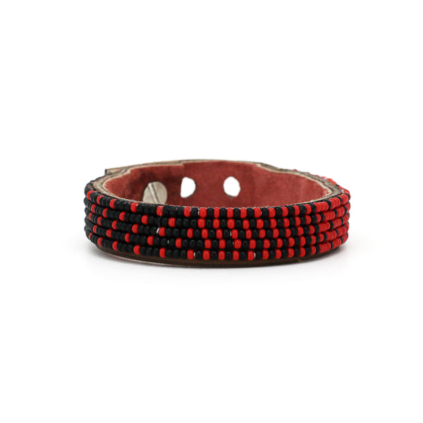 Bracelet Beads Ombre Rouge Noir - Tanzanie