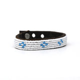 Bracelet Beads Diamant Bleu Clair Blanc - Tanzanie