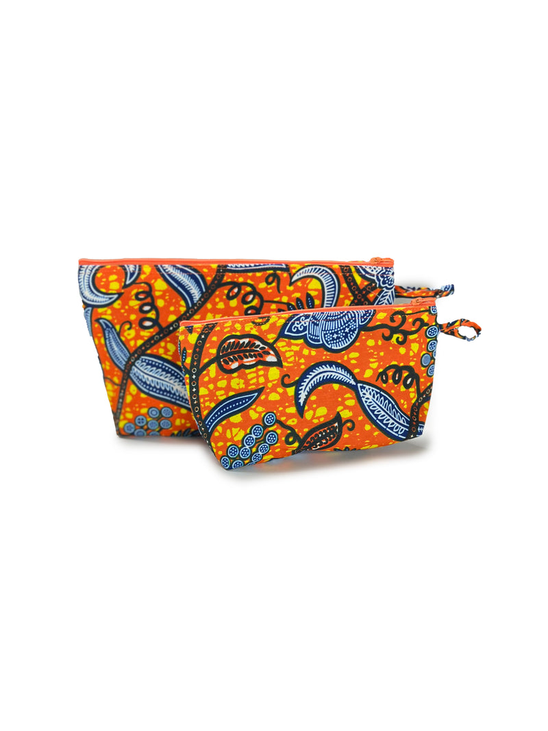 Duo Pouch - African Wax Fabric - Various Pattern