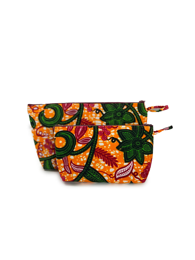 Duo Pouch - African Wax Fabric - Various Pattern
