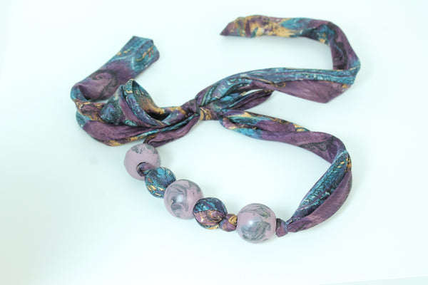 Collier Cravate Recyclé - Violet