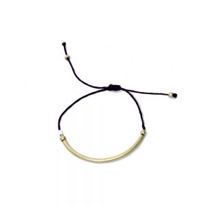 Bracelet Cordon Cire Demi-Cercle - Enveloppe Balles Recyclée